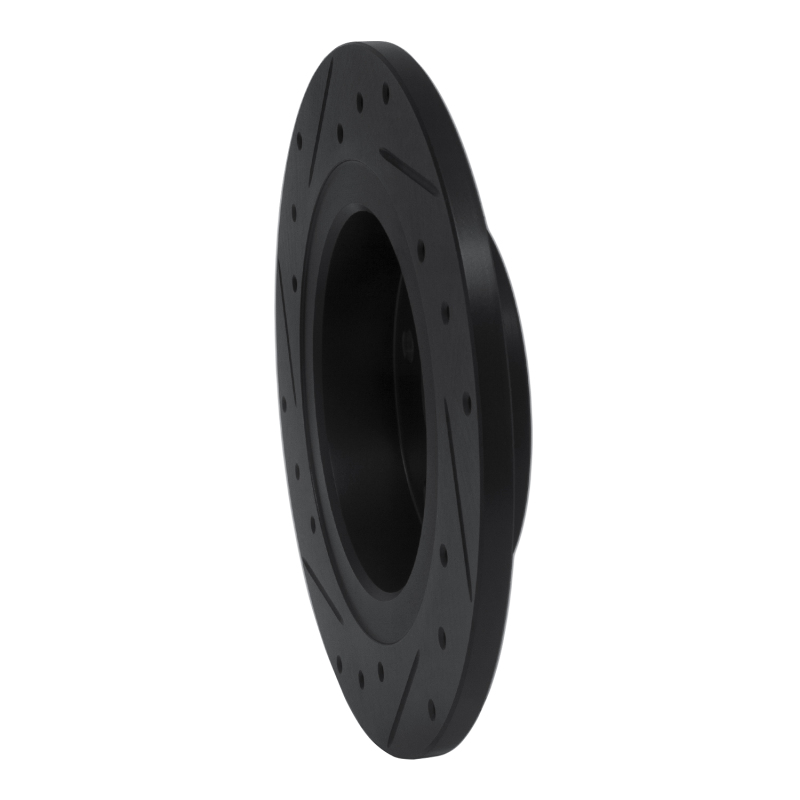 Cadillac BLS Brake Rotor (1) - Rear Right - R1 Concepts - Drilled & Slotted - Black - `03-`11